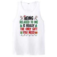 Being Related To Me Funny Christmas Family Xmas PosiCharge Competitor Tank