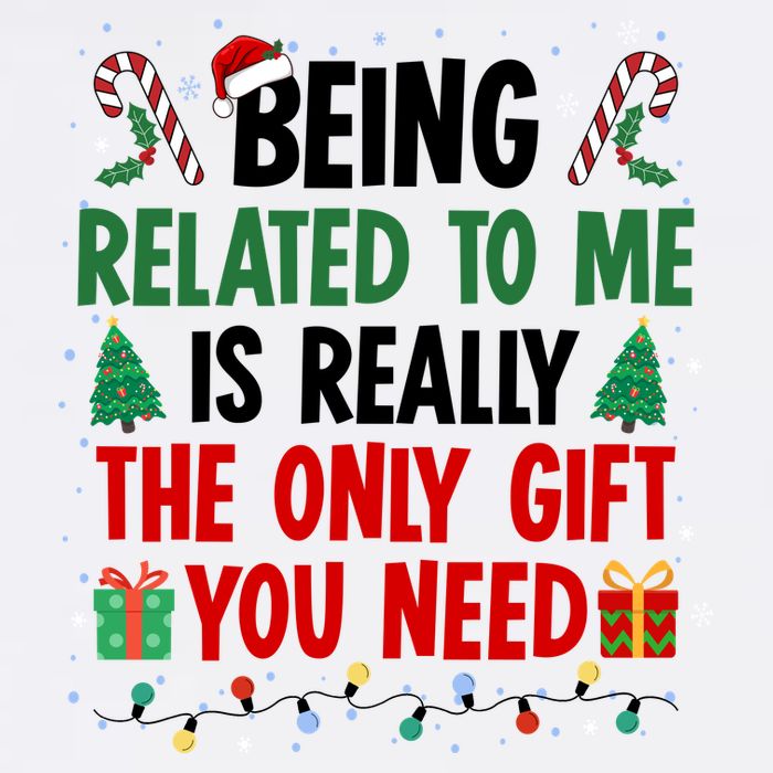 Being Related To Me Funny Christmas Family Xmas Kids Sweatshirt