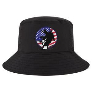 Bull Rider Trump Cute Gift Patriotic American Flag Trump Cow Gift Cool Comfort Performance Bucket Hat