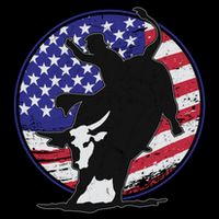 Bull Rider Trump Cute Gift Patriotic American Flag Trump Cow Gift Doggie Tank