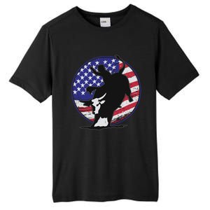 Bull Rider Trump Cute Gift Patriotic American Flag Trump Cow Gift Tall Fusion ChromaSoft Performance T-Shirt