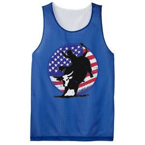 Bull Rider Trump Cute Gift Patriotic American Flag Trump Cow Gift Mesh Reversible Basketball Jersey Tank