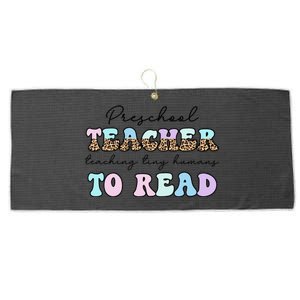 Book Reading Teacher End Of The Year Preschool Teacher Gift Large Microfiber Waffle Golf Towel