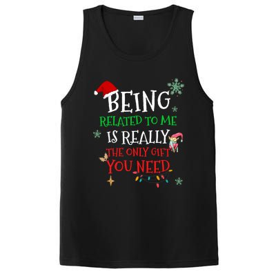 Being Related To Me Funny Christmas Family Cool Gift PosiCharge Competitor Tank