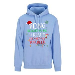 Being Related To Me Funny Christmas Family Cool Gift Unisex Surf Hoodie