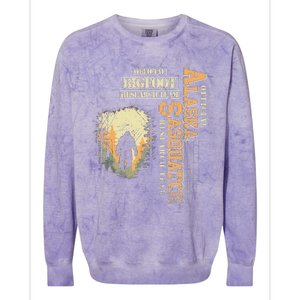 Bigfoot Research Team For Alaska Sasquatch Believer Colorblast Crewneck Sweatshirt