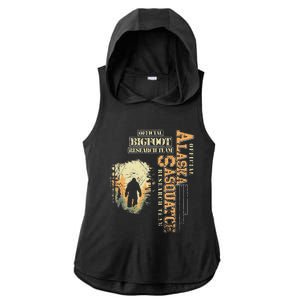 Bigfoot Research Team For Alaska Sasquatch Believer Ladies PosiCharge Tri-Blend Wicking Draft Hoodie Tank