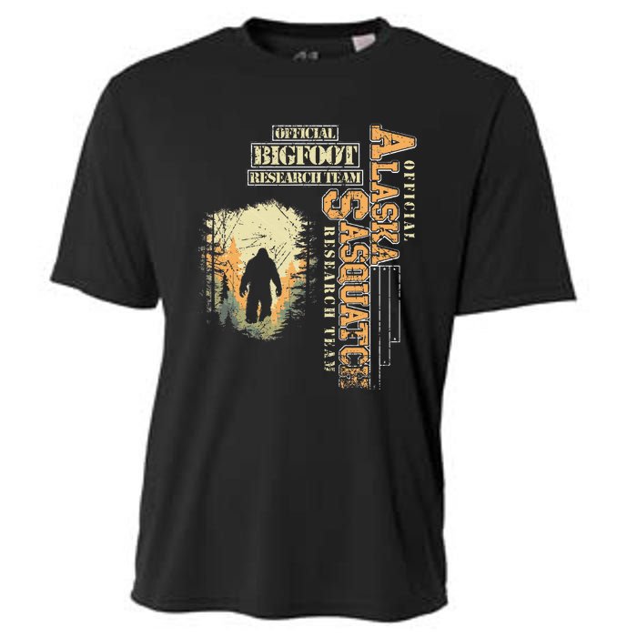 Bigfoot Research Team For Alaska Sasquatch Believer Cooling Performance Crew T-Shirt