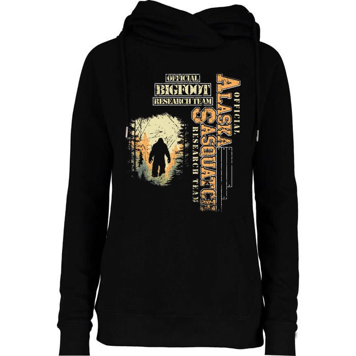 Bigfoot Research Team For Alaska Sasquatch Believer Womens Funnel Neck Pullover Hood