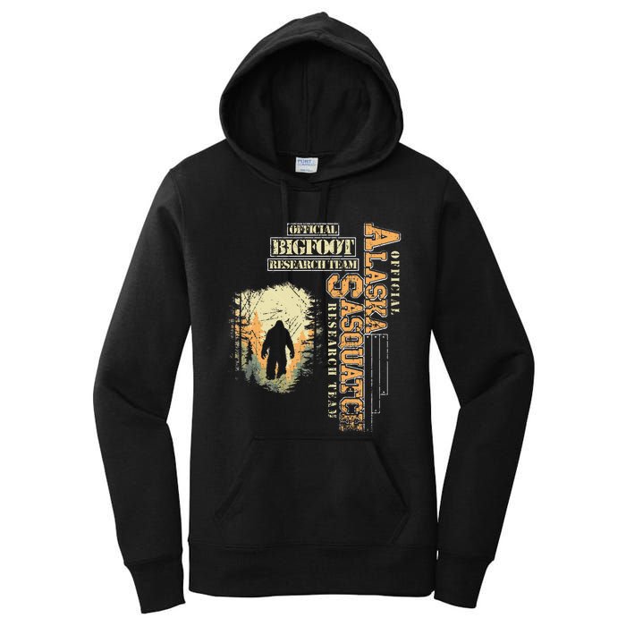 Bigfoot Research Team For Alaska Sasquatch Believer Women's Pullover Hoodie