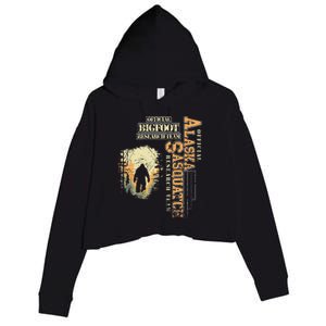 Bigfoot Research Team For Alaska Sasquatch Believer Crop Fleece Hoodie