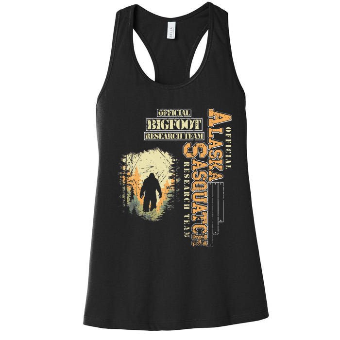 Bigfoot Research Team For Alaska Sasquatch Believer Women's Racerback Tank