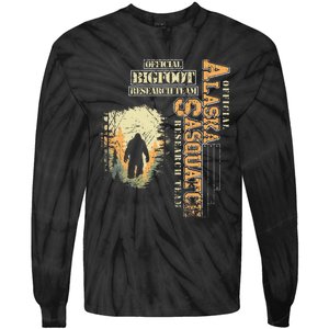 Bigfoot Research Team For Alaska Sasquatch Believer Tie-Dye Long Sleeve Shirt