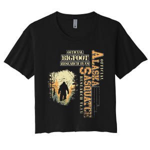 Bigfoot Research Team For Alaska Sasquatch Believer Women's Crop Top Tee