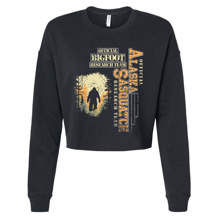 Bigfoot Research Team For Alaska Sasquatch Believer Cropped Pullover Crew