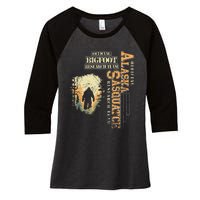 Bigfoot Research Team For Alaska Sasquatch Believer Women's Tri-Blend 3/4-Sleeve Raglan Shirt