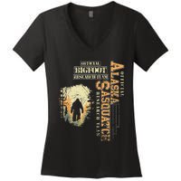 Bigfoot Research Team For Alaska Sasquatch Believer Women's V-Neck T-Shirt