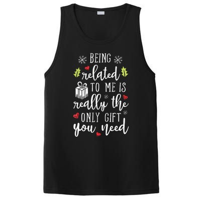 Being Related To Me Funny Christmas Family Xmas Pajamas Gift PosiCharge Competitor Tank