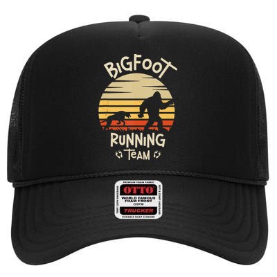 Bigfoot Running Team Yeti Sasquatch High Crown Mesh Back Trucker Hat