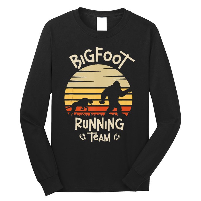 Bigfoot Running Team Yeti Sasquatch Long Sleeve Shirt