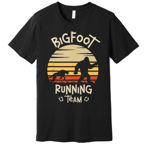 Bigfoot Running Team Yeti Sasquatch Premium T-Shirt