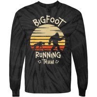 Bigfoot Running Team Yeti Sasquatch Tie-Dye Long Sleeve Shirt