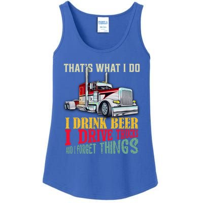 Big Rigs That's What I Do I Beer I Drive Trucks Gift Ladies Essential Tank