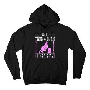 Barrel Racing Turn And Burn Cowgirl Rodeo Horse Barrel Racer Hoodie