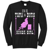 Barrel Racing Turn And Burn Cowgirl Rodeo Horse Barrel Racer Sweatshirt