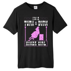 Barrel Racing Turn And Burn Cowgirl Rodeo Horse Barrel Racer Tall Fusion ChromaSoft Performance T-Shirt