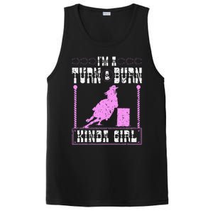 Barrel Racing Turn And Burn Cowgirl Rodeo Horse Barrel Racer PosiCharge Competitor Tank