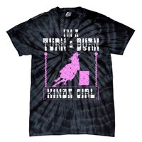 Barrel Racing Turn And Burn Cowgirl Rodeo Horse Barrel Racer Tie-Dye T-Shirt