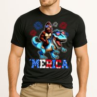 Bigfoot Riding Trex 4th Of July Merica Cooling Performance Crew T-Shirt