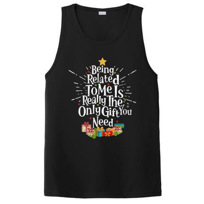 Being Related To Me Funny Christmas Xmas Family Pajamas Gift PosiCharge Competitor Tank