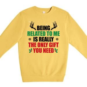 Being Related To Me Is Really The Only Gift You Need Premium Crewneck Sweatshirt