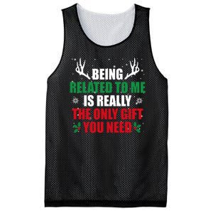 Being Related To Me Is Really The Only Gift You Need Mesh Reversible Basketball Jersey Tank