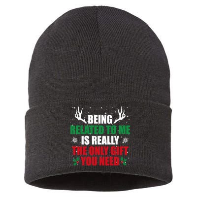 Being Related To Me Is Really The Only Gift You Need Sustainable Knit Beanie