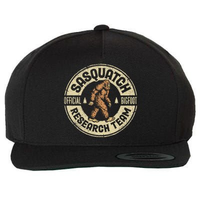 Bigfoot Research Team Retro Vintage Sasquatch Wool Snapback Cap