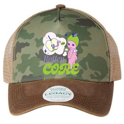 Brat Rotten To The Core Bad Apple Funny Retro Legacy Tie Dye Trucker Hat