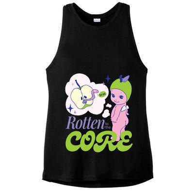 Brat Rotten To The Core Bad Apple Funny Retro Ladies PosiCharge Tri-Blend Wicking Tank
