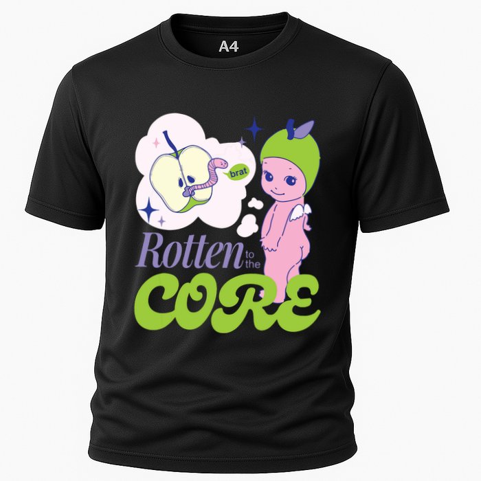 Brat Rotten To The Core Bad Apple Funny Retro Performance Shirt