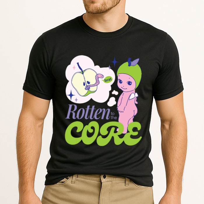 Brat Rotten To The Core Bad Apple Funny Retro Performance Shirt