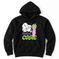 Brat Rotten To The Core Bad Apple Funny Retro Hoodie