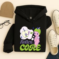 Brat Rotten To The Core Bad Apple Funny Retro Hoodie
