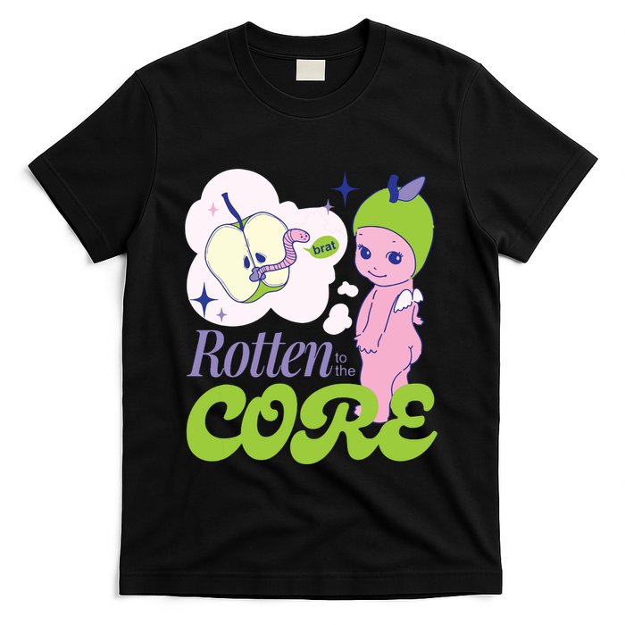 Brat Rotten To The Core Bad Apple Funny Retro T-Shirt