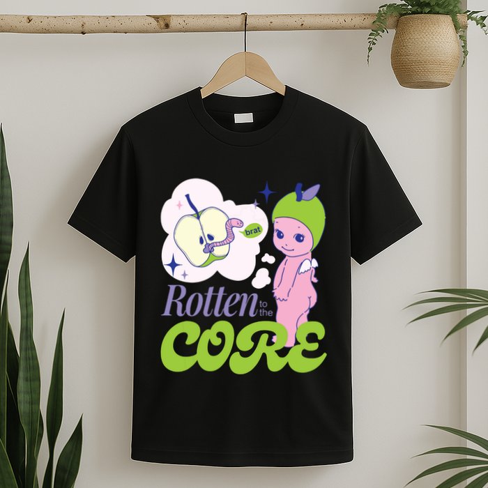 Brat Rotten To The Core Bad Apple Funny Retro T-Shirt