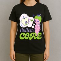 Brat Rotten To The Core Bad Apple Funny Retro T-Shirt