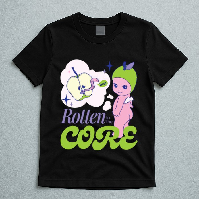 Brat Rotten To The Core Bad Apple Funny Retro T-Shirt