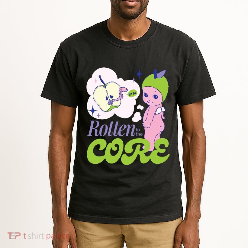 Brat Rotten To The Core Bad Apple Funny Retro Tall T-Shirt