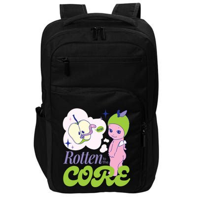Brat Rotten To The Core Bad Apple Funny Retro Impact Tech Backpack